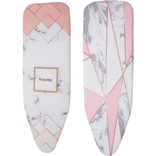 2x 140X50CM Fabric Marbling Ironing Board Cover Protective Press Iron Folding 2 & 3