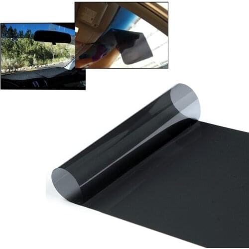 Black Auto Car Home Window Glass Building Tinting Film Roll Side Window Solar UV Protection Sticker Curtain 20 cm*150cm