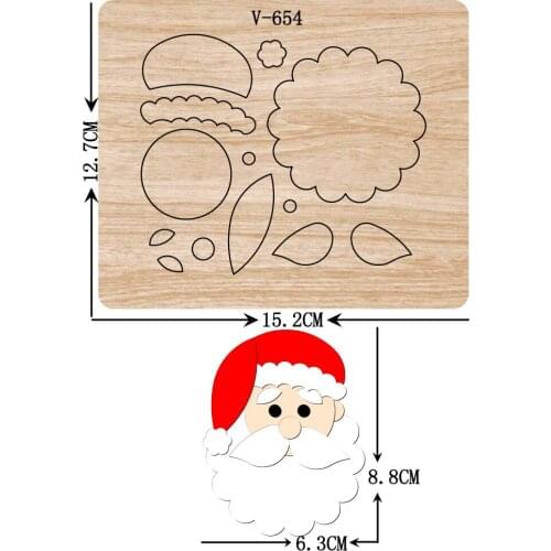 DIY New Santa Claus wooden dies cutting dies for scrapbooking /Multiple sizes /V-654