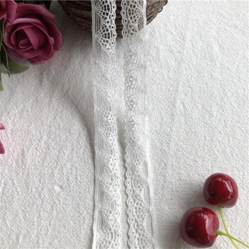Blanc coton 2cm S1087 broderie dentelle ruban bordure de tissu col couture bricolage guipure artisanat robe tissu mariage décor