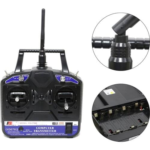 Fly Sky FS-CT6B 6CH 2.4G RC Transmitter & FS-R6B receiver Remote controller 6 channel for Heli/Airplane/Glid/Copter RC Drone