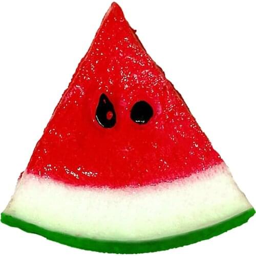 Simulation Watermelon Slices Silicone Material Artificial Fruit Photography Props Party Kitchen Craft Home Decor