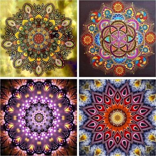 EverShine DIY Diamond Painting Mandala Cross Stitch Mosaic Art Diamond Embroidery Flowers Picture Rhinestones Handicraft Gift