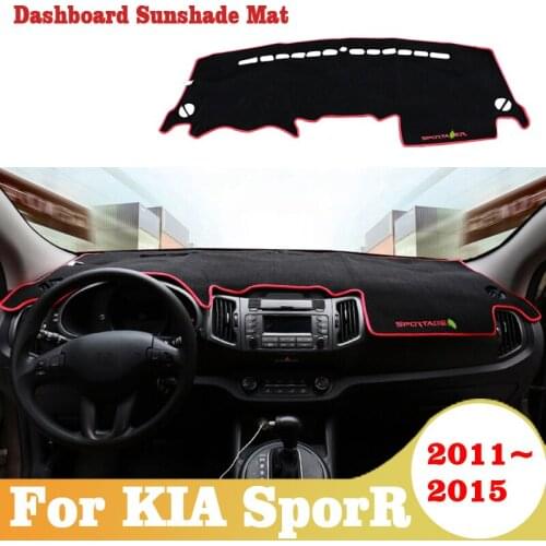 For KIA Sportage R 20112012 2013 2014 2015 Car Dashboard Avoid light Pad Instrument Platform Desk Cover Mats Carpets Accessories