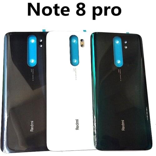 For Xiaomi Redmi note 8 pro Battery Cover Back Glass Panel Rear Door Housing case For Redmi note8 pro Back battery Cover+Sticker