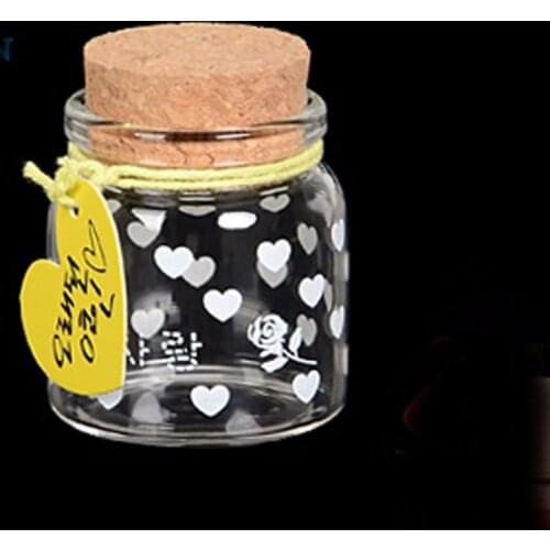 1 Pcs Wish Bottles Tiny Small Empty Clear Cork Glass Bottles Vials For Wedding Holiday Decoration Christmas Gifts