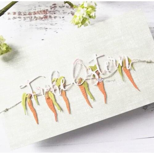 Mmao Crafts Metal Steel Cutting Dies New German happy easter letters Scrapbooking Paper/photo Cards Embossing Dies