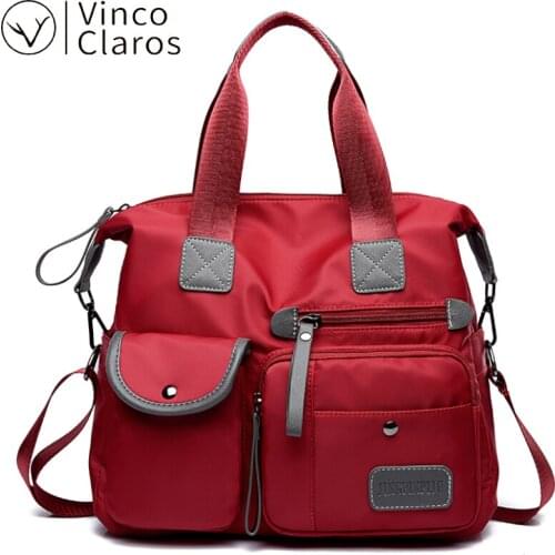 Multi-pocket Large Capacity Nylon Waterproof Handbag Travel Shoulder Messenger Bag Big Shopper Purses Luxury Brand Hand Bag Sac