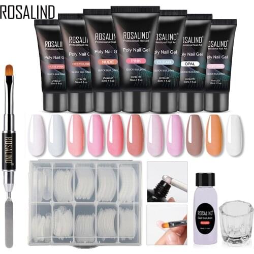 ROSALIND Poly Nail Gel Extension Nail Kit All For Manicure Gel Set Acrylic Solution Water Builder Gel Polish For Nail Art Design