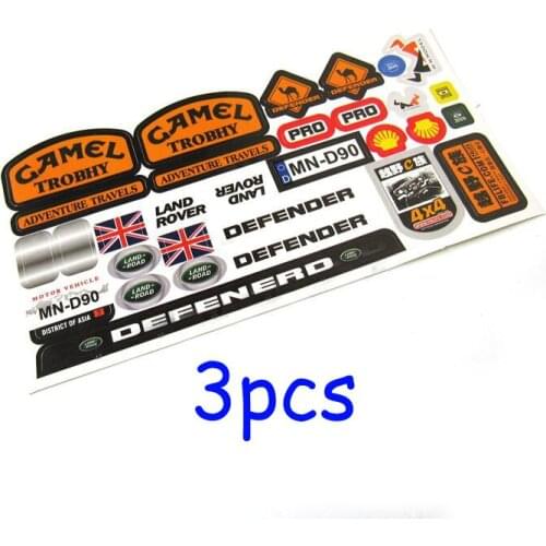 3 Pieces Sticker For 1/16 1/18 WPL/MN D90 Army Truck/Pickup Truck 4WD/6WD RC Car Model Crawler