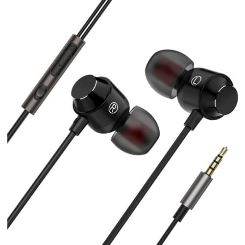 EARDECO Metal In Ear Headphones with Microphone Wired Phone Earphone Stereo Heavy Bass Earphones 3.5mm Earbuds Wire Headset