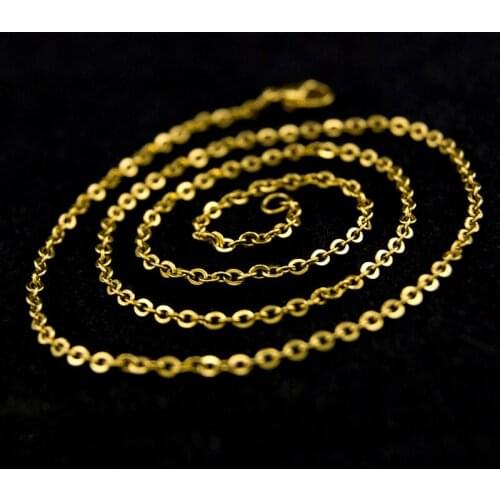 Stainless steel 2mm/1.5mm O Shape Link Chain Bulk Gold Color/Silver Color Necklace Women Men DIY Jewelry Making Cadenas 10pcs