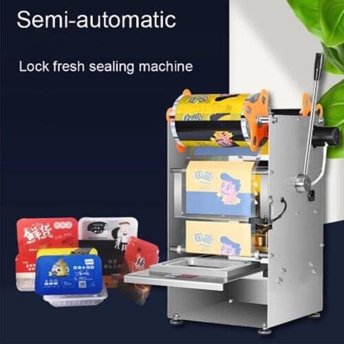 New Model Semi Automatic Manual Lunch Box Food Tray Sealing Packing Machine,Tray Sealer
