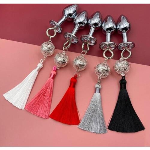 OLO Erotic Male Female Anal Plug Smooth Surface Easy Insertion Metal Butt Beads Plug Slave Games Flirting Adult Sex Toy