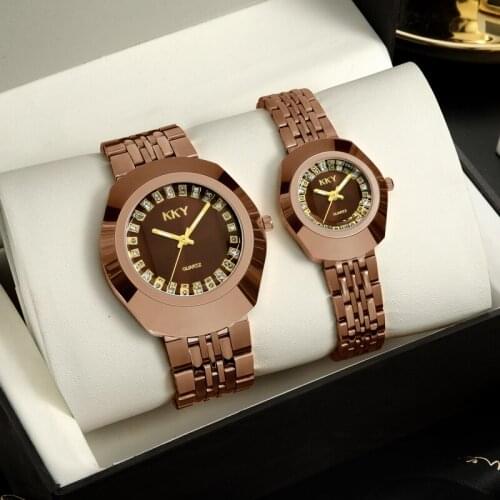 Original KKY Brand Luxury Creative New Couple Watches Women Men Watch Quartz Wristwatches Female Waterproof Clock Montre Femme
