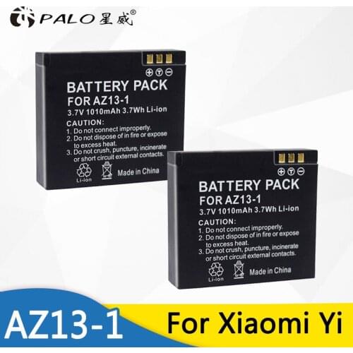 PALO 2pcs az13-1 az13 3.7V High Quality 1010mAh Replacement Xiao mi Battery for Xiaomi XiaoYi AZ13-1 Sports Action Camera DV Cam