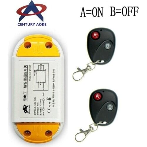 AC 220V 110V 240V 85V 10A Relay Receiver Transmitter Light Lamp LED Remote Control Switch Power Wireless ON OFF Key Switch