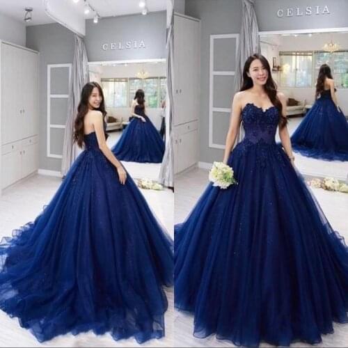 Fashion Evening Dresses Sweetheart Lace Appliques Beads Prom Gowns Custom Made Lace-up Back Sweep Train Special Occasion Dress