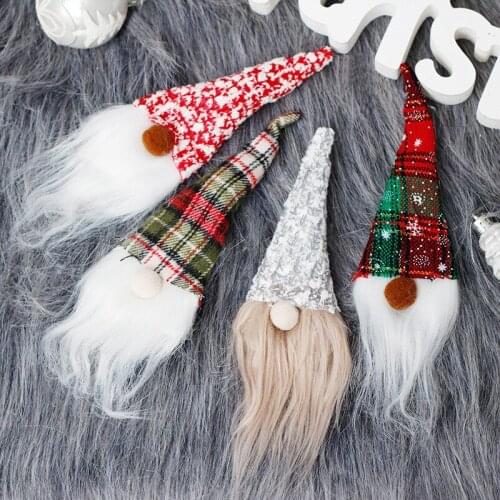 Christmas Faceless Gnome Santa Xmas Tree Hanging Ornament Doll Decoration For Home Pendant Gifts Drop Ornaments Party Supplies