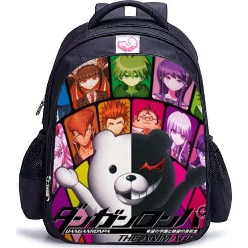 16 Inch Danganronpa Children School Bags Orthopedic Backpack Kids School Boys Girls Mochila Infantil Catoon Bags