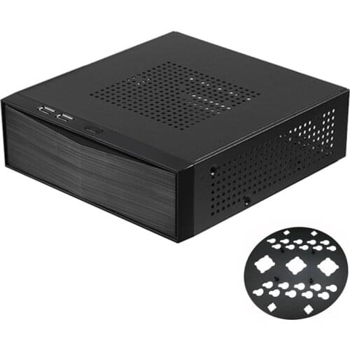 M05 Mini ITX Chassis with Back Mount Bracket HTPC Case USB2.0 ITX Enclosure Industrial Control Chassis for Office