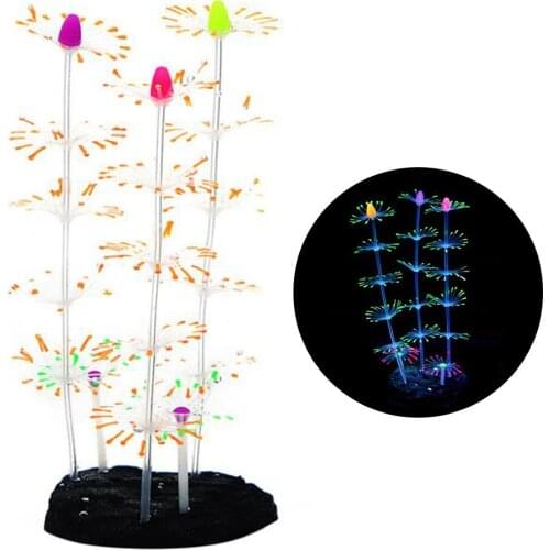 Silicone Luminous Effect Simulated Coral Plants For Fish Tank Aquarium Landscape Underwater Decor