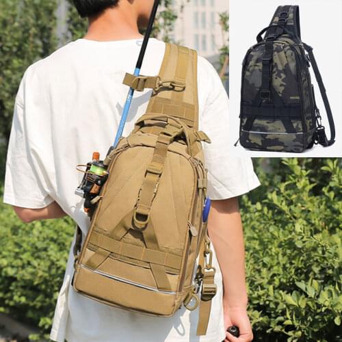Tactical Sling Bag Laptop Waterproof Molle Military Travel Backpack Camping Hiking Hunting Sport Sports Bags Rucksack X464D