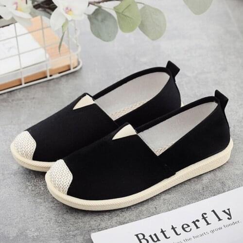 Cloth Shoes Woman Fashion Flat Maternity Shoes Lazy Shoes Zapato Mujer Casual Breathable Sneaker Non-slip Weaving Walking Shoe