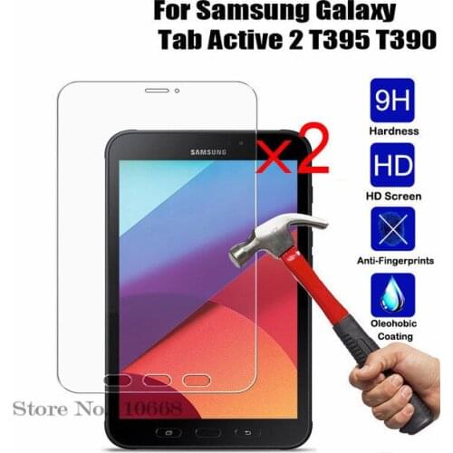 2Pcs/Lot 9H HD Tempered Glass Screen Protector Film For Samsung Galaxy Tab Active2 Active 2 8.0 T390 T395 SM-T395 SM-T390 tablet