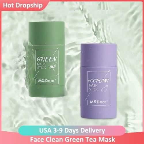 Green Tea Clean Face Mask Stick Cleans Clean Face Mask Beauty Skin Pores Dirt Moisturizing Hydrating Whitening Care Face Tools