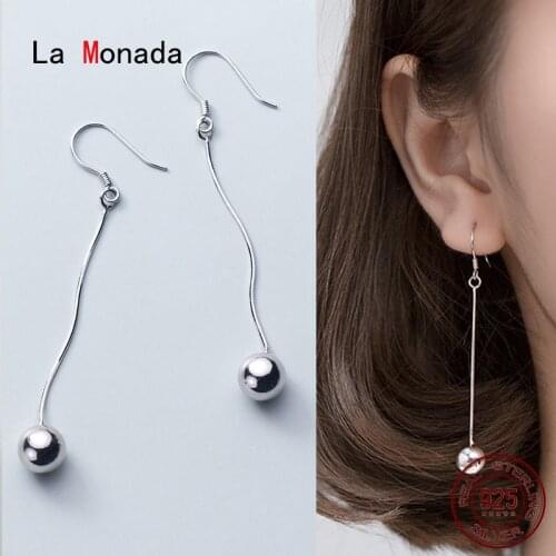 La Monada Fashion Dangle Earrings For Women Drop Hanging 925 Sterling Silver Women Earrings Long Silver 925 Jewelry Piercing