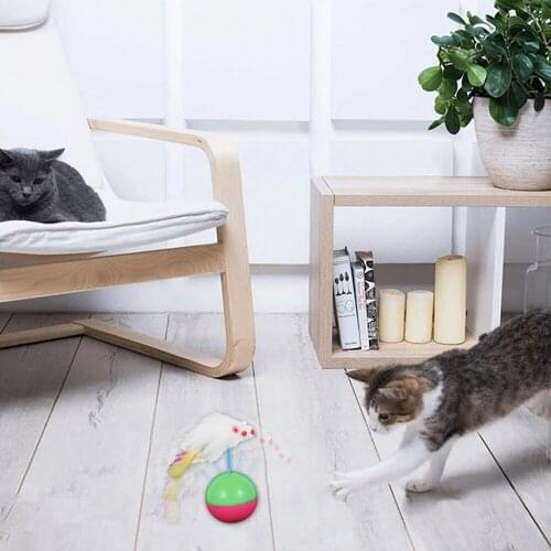 1pc New Arrival Cat Toys Pet Toys Mimi Favorite Fur Mouse Tumbler Cat Toys Cat Plastic Play Balls for Catch Supplies Toys