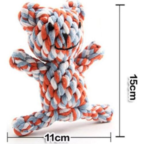 1pcs Bite Resistant Pet Dog Chew Toys for Small Dogs Cleaning Teeth Puppy Dog Rope Knot Ball Toy Playing Animals Dogs Toys Pets