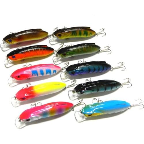 10pcs Minnow Fishing Lure High Quality Hard Plastic Fishing Lure Isca Artificial Fishing Tackle 8cm 15.5g