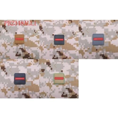 2 pieces The thin Red line flag Firdfighter 3D PVC patch