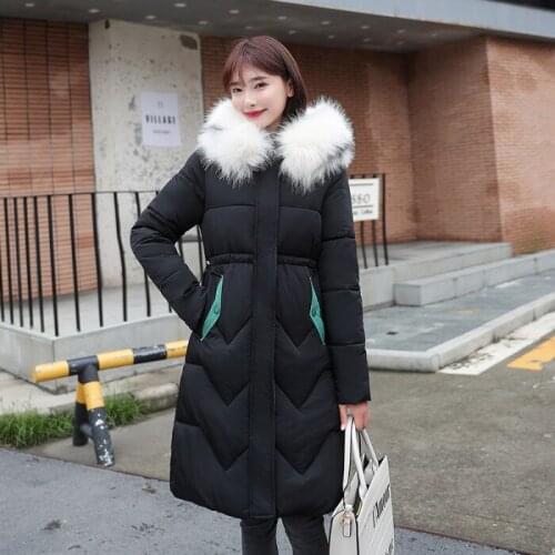 2019 Down Cotton Girls Long Fund Cotton-padded Clothes Student Cotton-padded Jacket Loose Coat