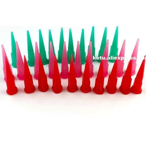30PCS Plastic Conical Tapered adhesive glue liquid Dispensing Needle Tips helix luer lock 18G, 20G, 25G Mixture