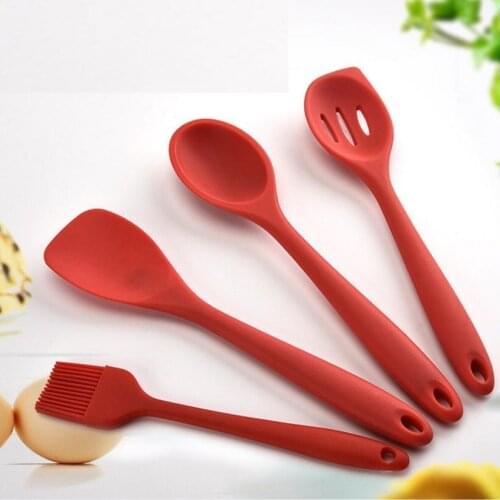 Free Shipping 4-Piece Kitchen Utensils- Silicone Cooking and Baking Utensil Supplies ,silicone kitchen utensils(00403)