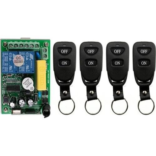 Wireless Remote Control Light Switch 10A Relay Output Radio AC 220V 2CH 2 CH Receiver Module + Belt buckle Transmitter