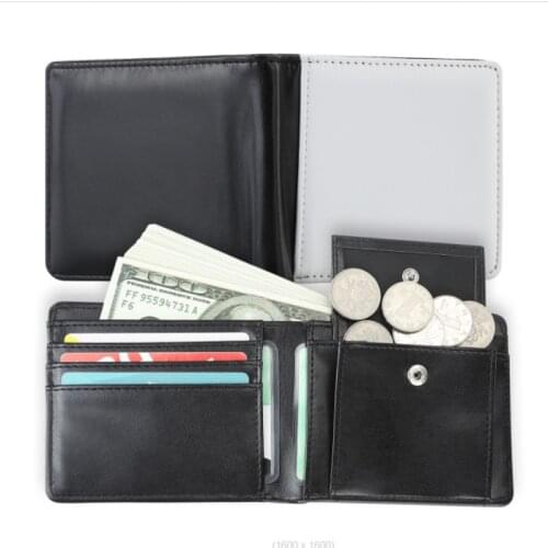 Blank wallet Sublimation DIY print PU Leather Wallet print your photo 10 pieces/lot