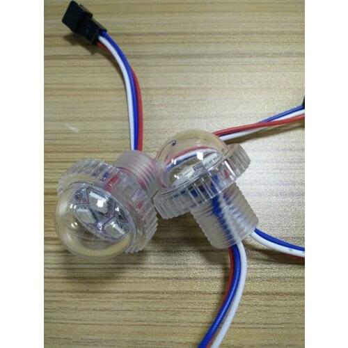 26mm 3LED UCS1903 digital rgb pixel led module 12v rgb full color module light, diameter 26mm, waterproof IP67,Transparent cover