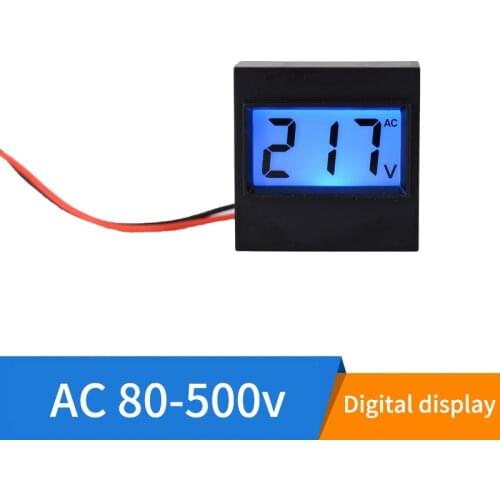 AC 80-500V LCD Digital Voltmeter Voltage Meter Volt Instrument Tool 2 Wires Backlight Display 110V 220V DIY