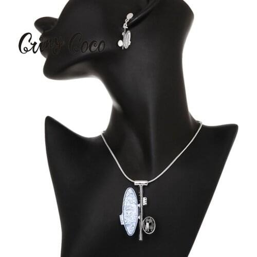 Cring Coco Trendy Key Shape Pendant Necklaces for Women Fashion Crystal Alloy Choker Chain Necklace Snake Chain Hot Sale Gifts