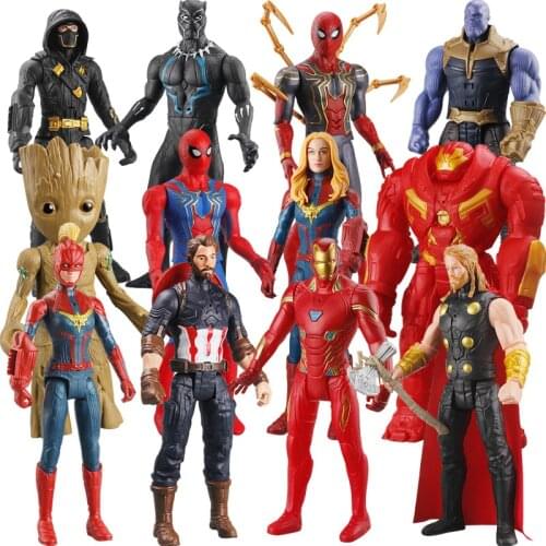40 Style 12''/30cm Marvel Avengers Toy Venom Captain Flash Superman Spiderman Thanos Hulk Iron Man Thor Action Figure Model Gift