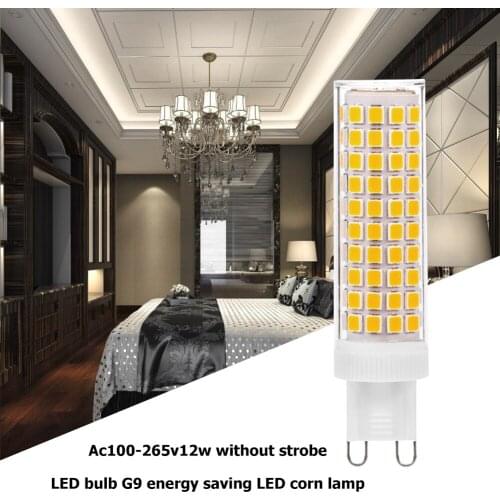 12W High Luminous Ceramic Energy Saving Chandelier Bulb G9 LED Candle Corn Light Indoor Home Lighting Bombillas Decoration Lamp
