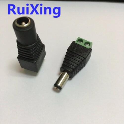 CCTV Cameras 2.1 x 5.5 5.5*2.1mm Male Female DC Power Plug Jack Adapter Connector Plug
