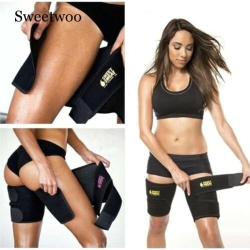 Men And Women Leg Shaper Sauna Sweat Thigh Adjustable Leggings Weight Loss Hot Neoprene Compression Belt Sports Knee Pads
