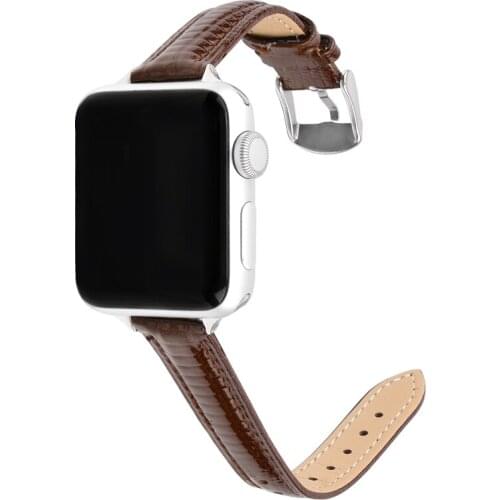 BEAFIRY Lizard pattern Leather Band for Apple Watch SE Series 6 Band 40mm 38mm for Wristbands strap for iWatch 4 3 2 1 44mm 42mm