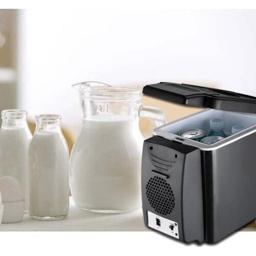 6L Mini Car Fridge Refrigerator Warmer Portable Compact Quick Refrigeration 12V Travel Camping Electric Cool Box Summer Outdoor