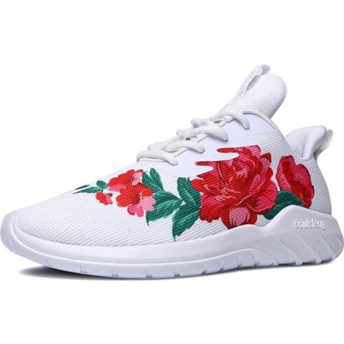 2020 Men Running Shoes Comfortable Sneakers Outsole Non-slip jogging Outdoor Athletic Shoes Embroidery Flower Sports Shoes